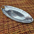 Vintage 12  Sterling Silver Meriden Brittania Wj19 Leaf Shaped Tray