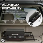 Royal Gourmet Portable 3-burner Gas Griddle With Collapsible Stand side Shelf
