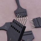 Leather Craft Round Hole Black Pricking Iron Chisel Stitching Punch Tool Diy Set