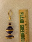 Perfume Bottle Egyptian Glass Perfume Bottle Gold   Deep Purple W  Daubber