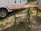 Antique Industrial Cast Iron Drafting Table Lambertville Nj Dated 1894