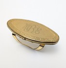 Vintage Monogrammed Stratton Lipstick Holder And Mirror Made In England  mbe 