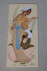 Vintage Decorative Signed Persian Hand Painted Art  stand Not Included 