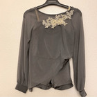 Weissman Dance Costume Gray Mesh Poet Sleeve Come Fly With Me 12297 Sa Adult
