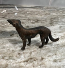 Heavy Bronze Borzoi Russian Wolfhound Figurine Vintage 4  X 2 5 