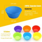 Silicone Baking Cups Cupcake Liners Muffin Cups Cake Molds Large 24pcs
