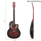 41 Inch Full-size Cutaway Acoustic-electric Guitar Grape Voice Sunset Red New