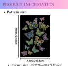 14 Pcs Butterfly Rhinestone Iron On Hotfix Transfer Decal  Bling Diy Patch Cloth