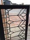 Sg 2599 Antique Tulip Beveled Glass Transom 22 75 X 40 25