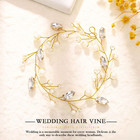 Bride Pearl Wedding Hair Vine Rhinestone Hair Piece Crystal Bridal Hair