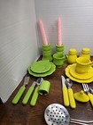 Vintage Frenzy Toys Tea Set Childs Doll Ceramic Tea Set 39 Piece Pastel