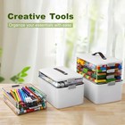 Mopall Craft Medicine Cabinet Organizers Storage Box For Art 4-tier  White