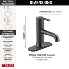 Delta Trinsic Single-hole Bathroom Faucet Matte Black-certified Refurbished