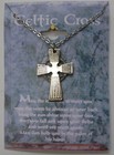 Irish Celtic Cross Necklace In Antique Silver Plate  St Patrick s Day  Usa  New