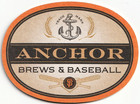 Anchor Brewing Brews   Baseball Beer Coaster San Francisco Ca