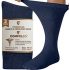 3 6 12 Pairs Mens Diabetic Crew Socks Circulatory Non-binding Cotton 9-11 10-13