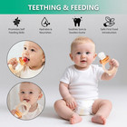 Baby Fruit Feeder  Teether With Freezer Tray Combo  Bpa-free Silicone Food Feede