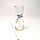  Tall Cocktail Stirring Glass Craft Bartender Drink Mixing Pitcher Pheasant Vtg