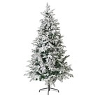 6ft Artificial Christmas Tree Unlit Snow Flocked Design Xmas Tree  Snowy