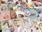Large Lot Of 150  Used Vintage Greeting Cards  Good For Arts Crafts Scrapbooking