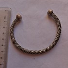Genuine Ancient Viking Silver Twisted Bracelet   authentic Artifact With Ball Ends