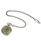 Mens Luxury Vintage Mechanical Black Steampunk Skeleton Pocket Watch With Chain