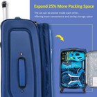 3 Piece Set Suitcase Upright Spinner Softshell Lightweight Luggage Travel Set