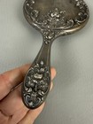 Vintage F b Foster   Bailey Sterling  925 Repousse Hand Mirror Monogrammed