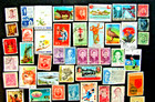56 Asian Stamps  Various  1900s - 1990s  Used