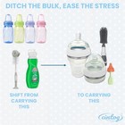 2 Pack Collapsible 6oz Baby Bottle With Soap Dispensing Brush Bundle Kit