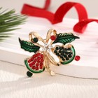 Sparkling Tree Bell Bird Brooch Pin Rhinestone Crystal Jewelry For Women Dress