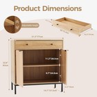Buffet Cabinet W  Storage Fluted Sideboard Cabinets W  Drawers Adjustable