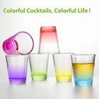 6 Pack Heavy Base Shot Glasses Set  1 6 Oz Colorful Shot Bulk  Clear Shot Glass 