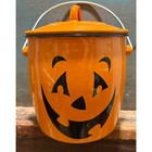 1990s Vintage Hallmark Halloween Enamelware Candy Pail Bucket Lid