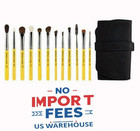 Bdellium Tools Travel Eyes 12pc Makeup Brush Set With Pouch Black Color