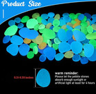 200pcs Glow-in-the-dark Luminous Pebbles For Garden  Yard   Aquarium Decor - New