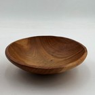 Vintage Rustic Primitive Hand Turned Wooden Dough Bowl 7 5      X  2  Farmhouse