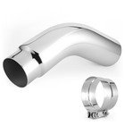 Exhaust Tip universal Exhaust Elbow Pipe 5    Inlet 8  Outlet Silver 5-8 Silver