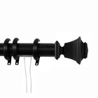 30 In  - 48 In  Bach Decorative Traverse Rod With Rings In Black