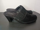 Sonoma Y2k Chunky Heel Mules Womens 7 Black Embossed Velvet Stud Goth Western