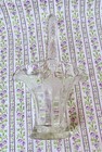 Vintage Clear Cut Etched Glass Basket   10       Easter Decor