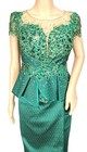 Cambodia Khmer Traditional Out Fit Women Size L Green Lace Korean Silk Skirt 
