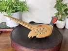 Hand Carved Wooden Pheasant Beaver Creek Beaman Iowa Folk Art Cottagecore 18 