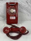 Vintage Bell Systems Western Electric 554 Red Rotary Dial Wall Phone