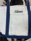 Lot Of 3 Vintage Ll Bean Boat   Tote Bag Large Usa Made Canvas Zipper