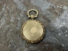 Victorian Child Mourning Locket Gold Fill Photo Hair Monogram Engine Turned 1880