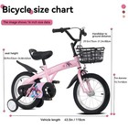 16 In Boy Girl Kids Bike With Training Wheels Adjustable Saddle Age 4-8 Bicycle