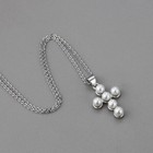 Zard White Pearl  3mm  Cross Pendant Necklace In 925 Sterling Silver