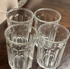 Luminarc 21oz  Working Glass Set Of 4 Heavy Duty 10 Panel Glasses Euc