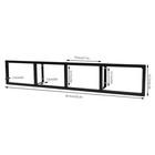 34 Inch Wall Mount Media Storage Rack Cd Dvd Organizer Metal Shelf Black New